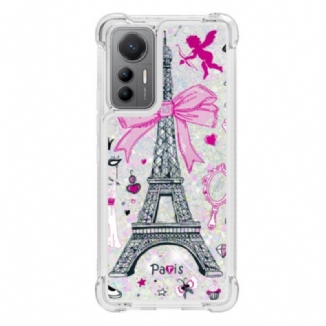 Capa De Celular Para Xiaomi 12 Lite Lantejoulas Torre Eiffel