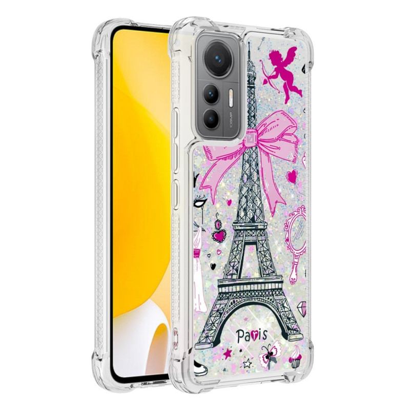 Capa De Celular Para Xiaomi 12 Lite Lantejoulas Torre Eiffel