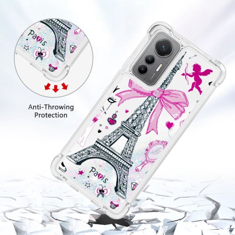 Capa De Celular Para Xiaomi 12 Lite Lantejoulas Torre Eiffel