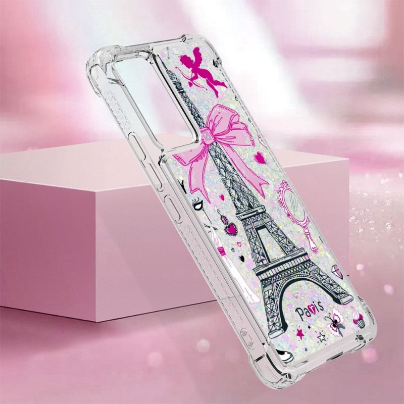 Capa De Celular Para Xiaomi 12 Lite Lantejoulas Torre Eiffel