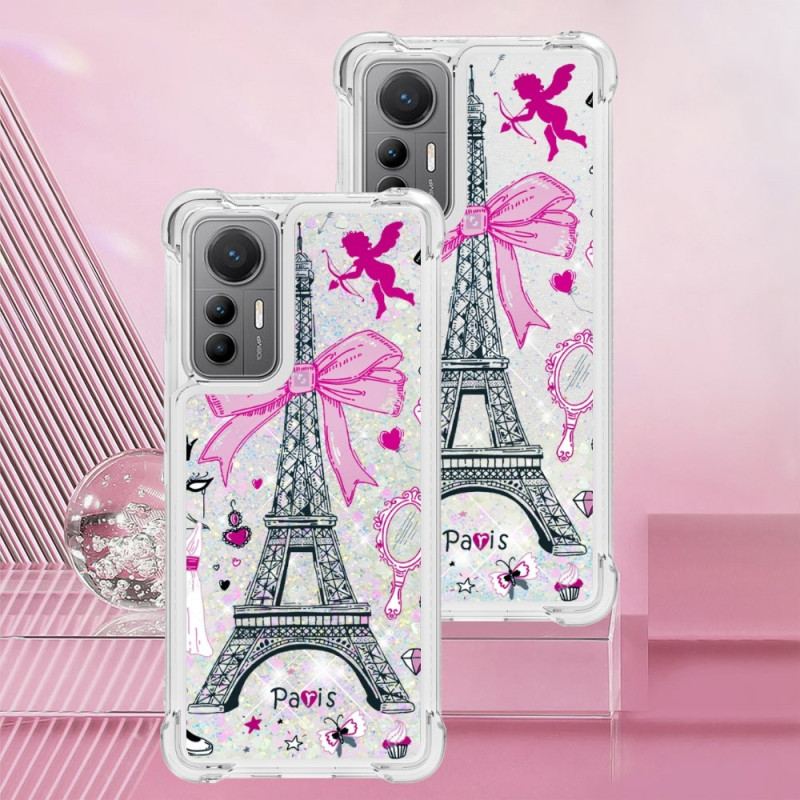 Capa De Celular Para Xiaomi 12 Lite Lantejoulas Torre Eiffel