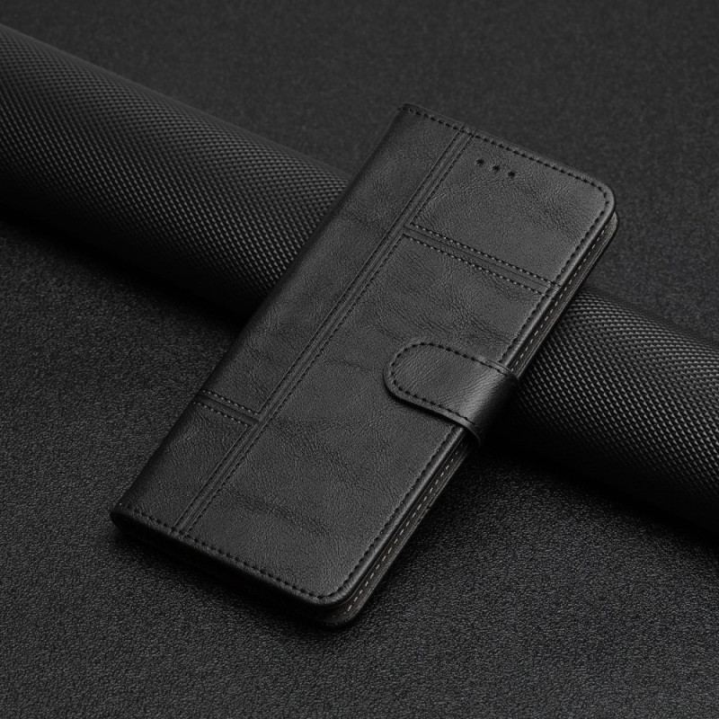 Capa De Couro Para Xiaomi 12 Lite De Cordão Estilo Comercial Com Tiras