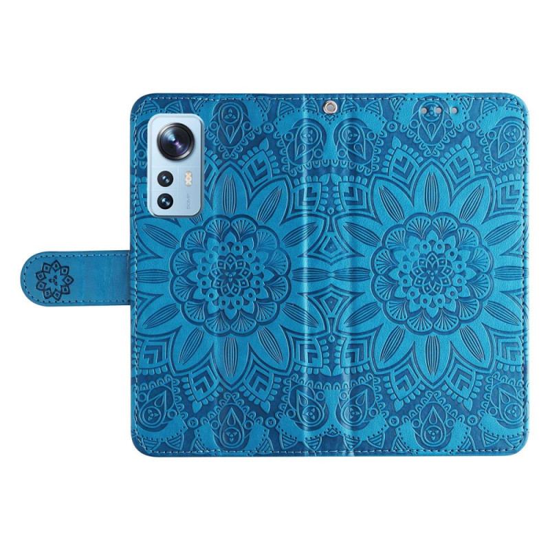 Capa Em Pele Para Xiaomi 12 Lite Mandala Completa