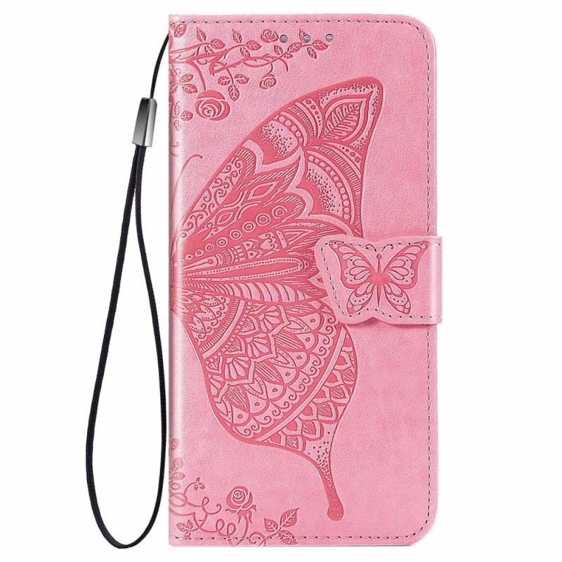 Capa Flip Para Xiaomi 12 Lite Borboleta Barroca