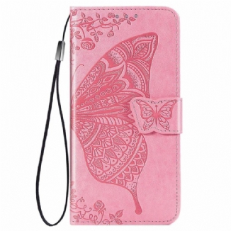 Capa Flip Para Xiaomi 12 Lite Borboleta Barroca