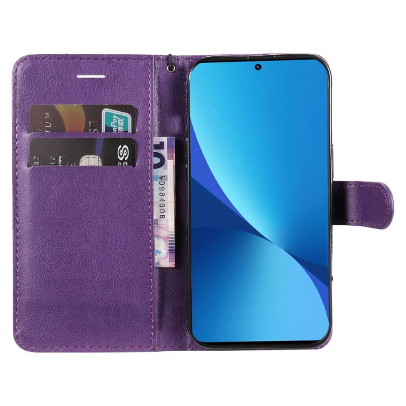 Capa Flip Para Xiaomi 12 Lite De Cordão Simples Com Alça