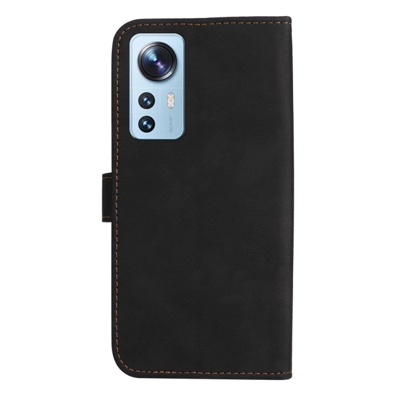 Capa Flip Para Xiaomi 12 Lite Dois Tons Com Alça