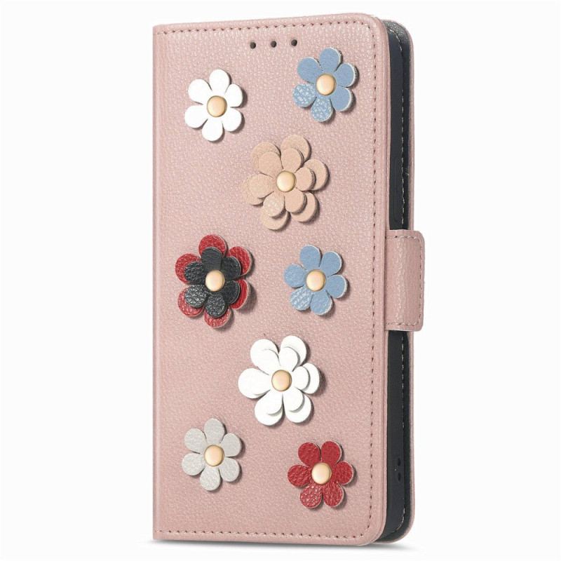 Capa Flip Para Xiaomi 12 Lite Flores 3d