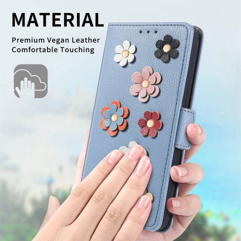 Capa Flip Para Xiaomi 12 Lite Flores 3d