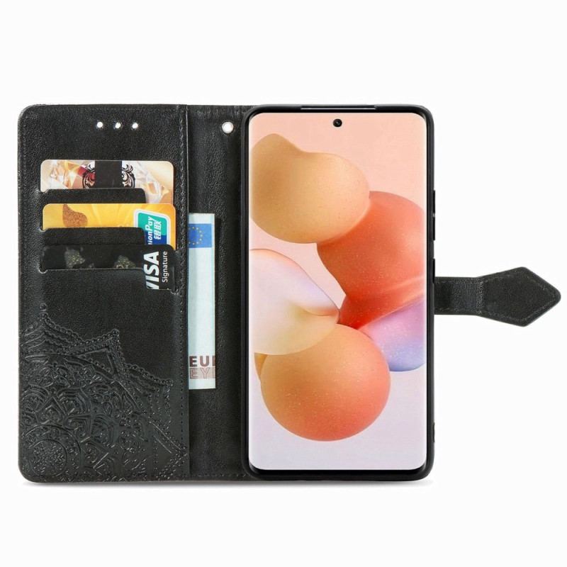 Capa Flip Para Xiaomi 12 Lite Mandala Idade Média