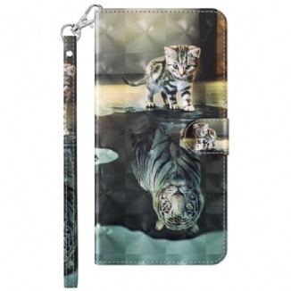 Capa Flip Para Xiaomi 12 Lite Sonho De Gatinho