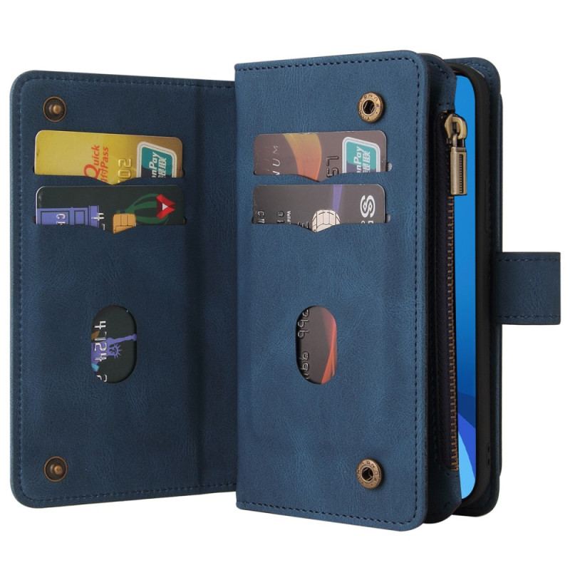 Capa Flip Para Xiaomi 12 Lite Titular Do Cartão Multifuncional