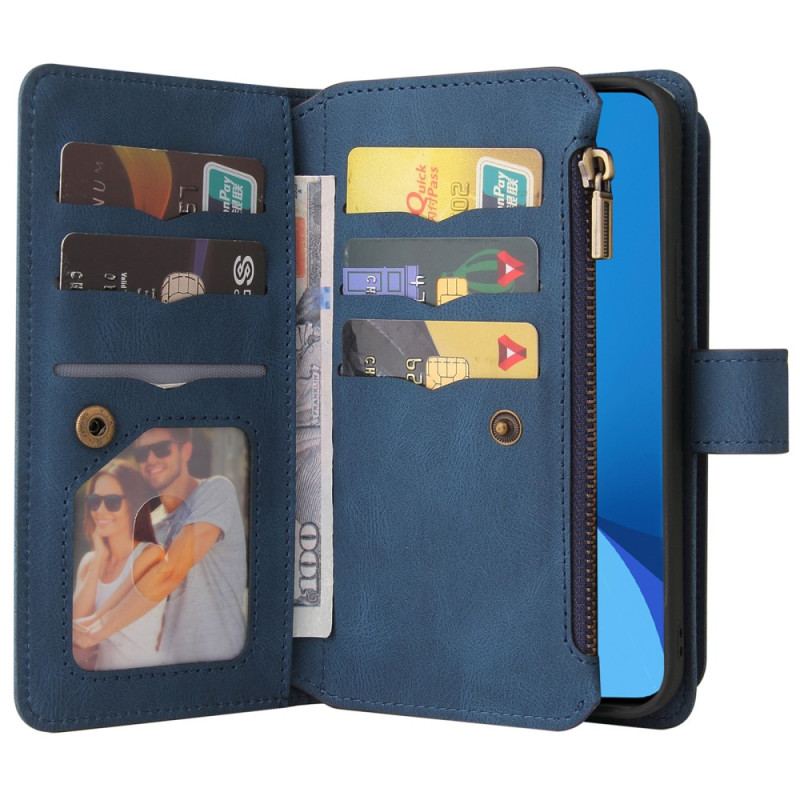 Capa Flip Para Xiaomi 12 Lite Titular Do Cartão Multifuncional