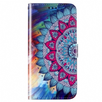 Capa Folio Para Xiaomi 12 Lite De Cordão Mandala De Tiras Coloridas