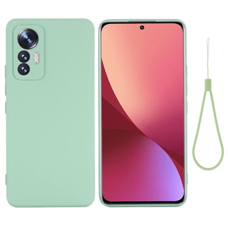 Capa Para Xiaomi 12 Lite De Cordão Tiras De Silicone Líquido