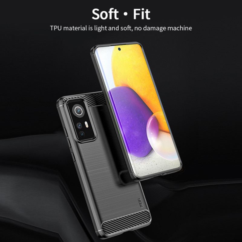 Capa Para Xiaomi 12 Lite Fibra De Carbono Escovada Mofi