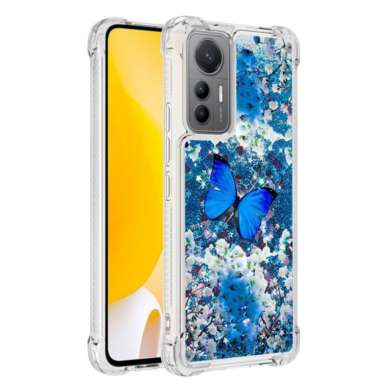 Capa Para Xiaomi 12 Lite Lantejoulas Borboletas