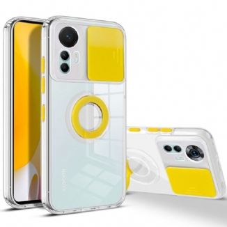 Capa Para Xiaomi 12 Lite Transparente Com Suporte De Anel