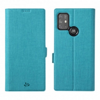 Capa De Celular Para Moto G30 / G10 Flip Dmk Vili Texturizado