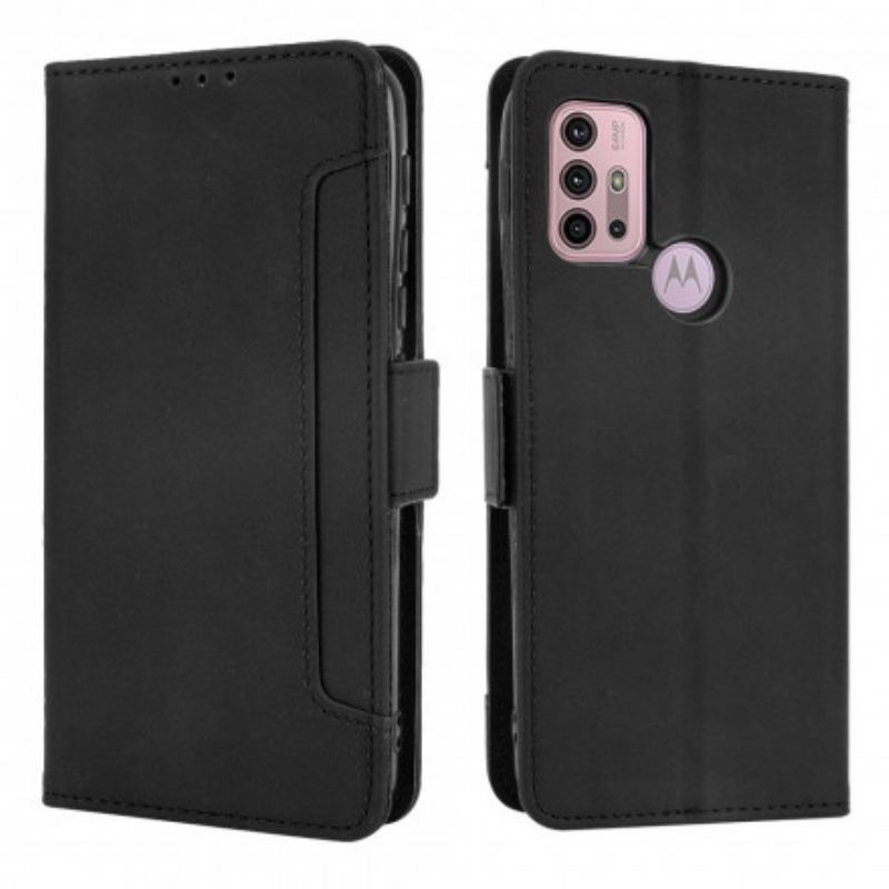 Capa De Couro Para Moto G30 / G10 Multi-card Premier Class