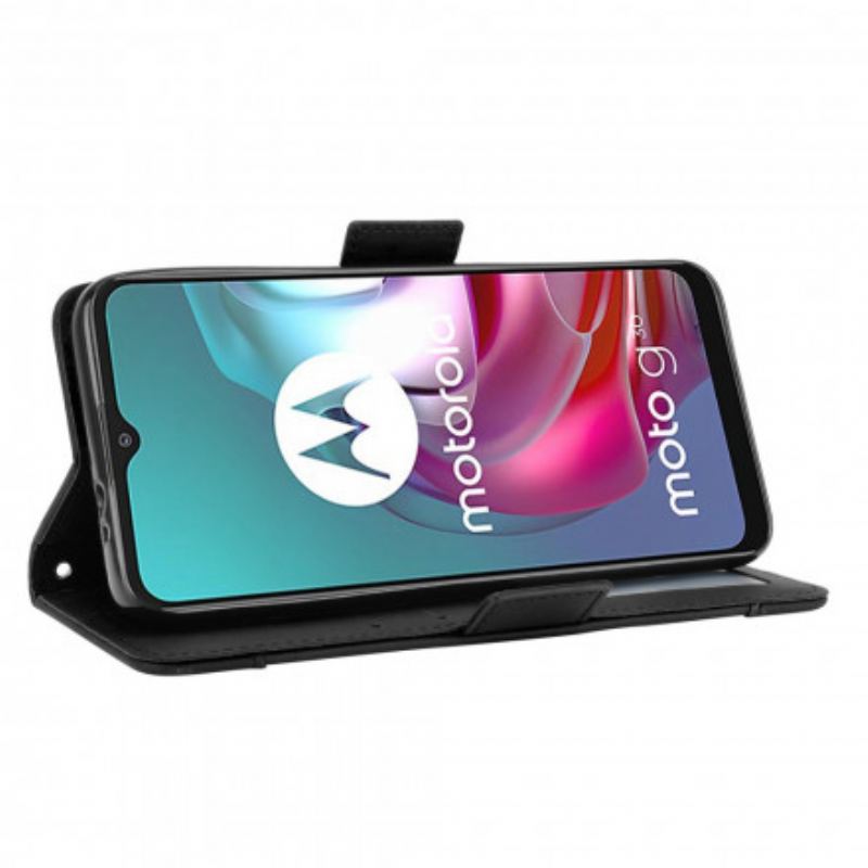 Capa De Couro Para Moto G30 / G10 Multi-card Premier Class