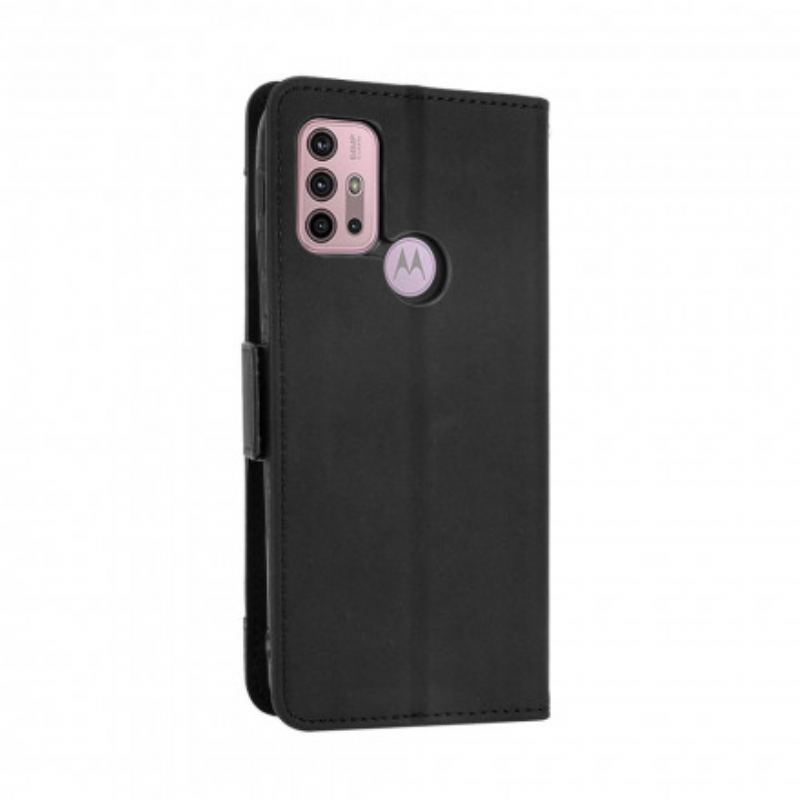 Capa De Couro Para Moto G30 / G10 Multi-card Premier Class