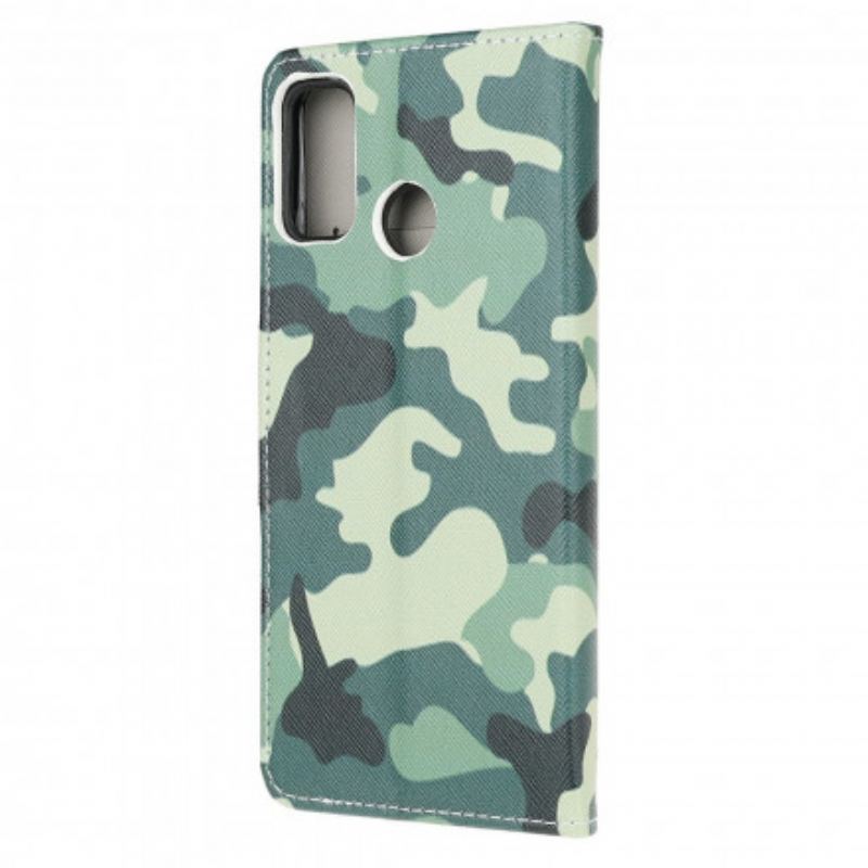 Capa Flip Para Moto G30 / G10 Camuflagem Militar