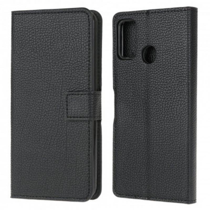 Capa Flip Para Moto G30 / G10 Efeito De Couro Granulado De Lichia