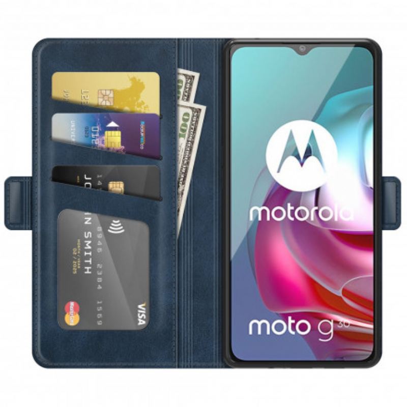 Capa Folio Para Moto G30 / G10 Flip Aba Dupla