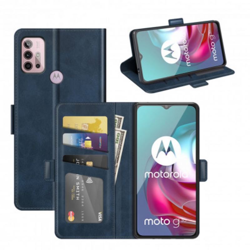 Capa Folio Para Moto G30 / G10 Flip Aba Dupla