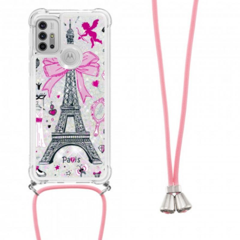 Capa Para Moto G30 / G10 De celular Na Torre Eiffel Cordon