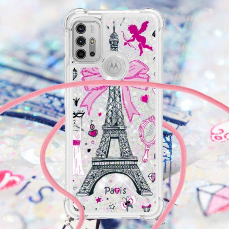 Capa Para Moto G30 / G10 De celular Na Torre Eiffel Cordon