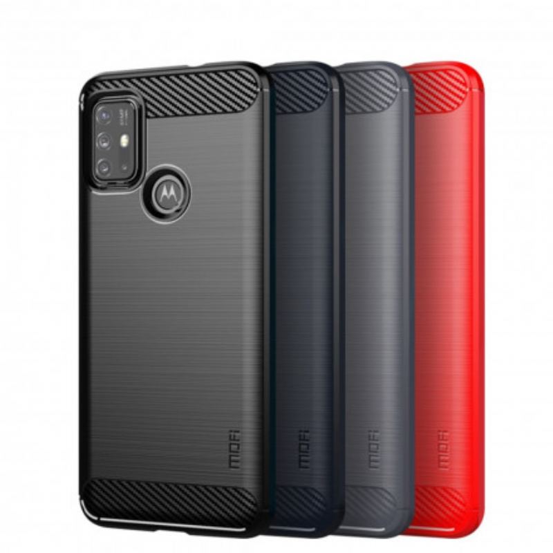 Capa Para Moto G30 / G10 Fibra De Carbono Escovada Mofi