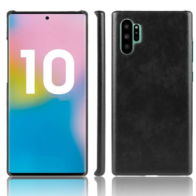 Capa De Celular Para Samsung Galaxy Note 10 Plus Clássico Efeito Couro Lichia