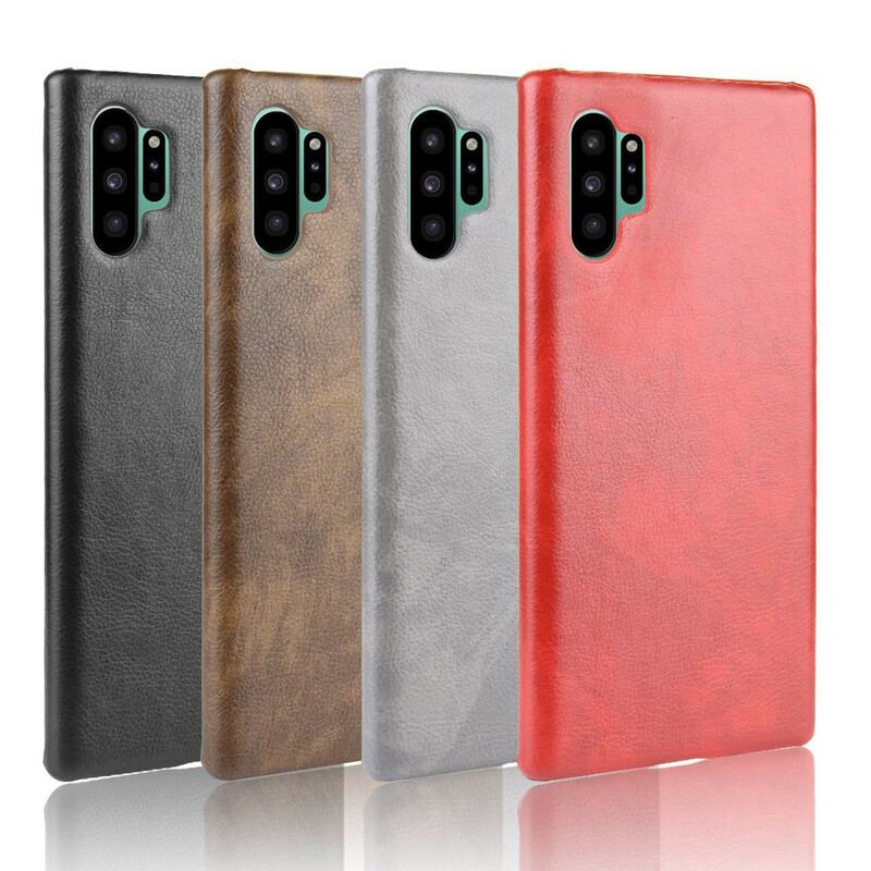 Capa De Celular Para Samsung Galaxy Note 10 Plus Clássico Efeito Couro Lichia