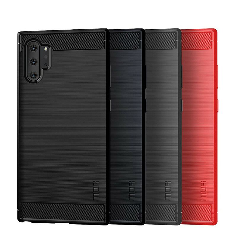 Capa De Celular Para Samsung Galaxy Note 10 Plus Fibra De Carbono Escovada Mofi