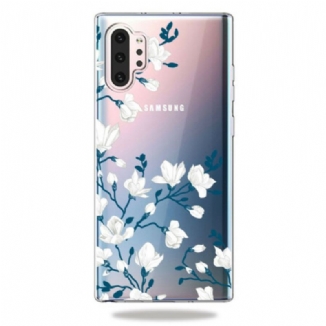 Capa De Celular Para Samsung Galaxy Note 10 Plus Flores Brancas