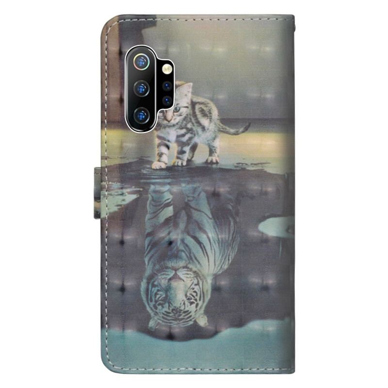 Capa De Couro Para Samsung Galaxy Note 10 Plus Ernesto O Tigre