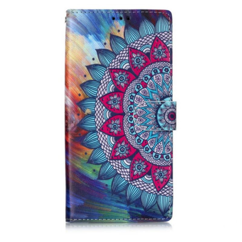 Capa De Couro Para Samsung Galaxy Note 10 Plus Rei Mandala