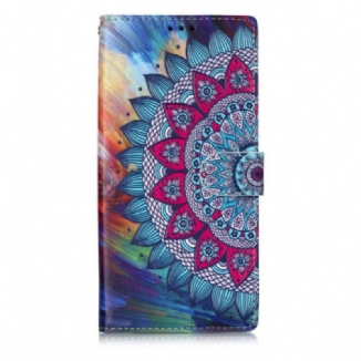 Capa De Couro Para Samsung Galaxy Note 10 Plus Rei Mandala