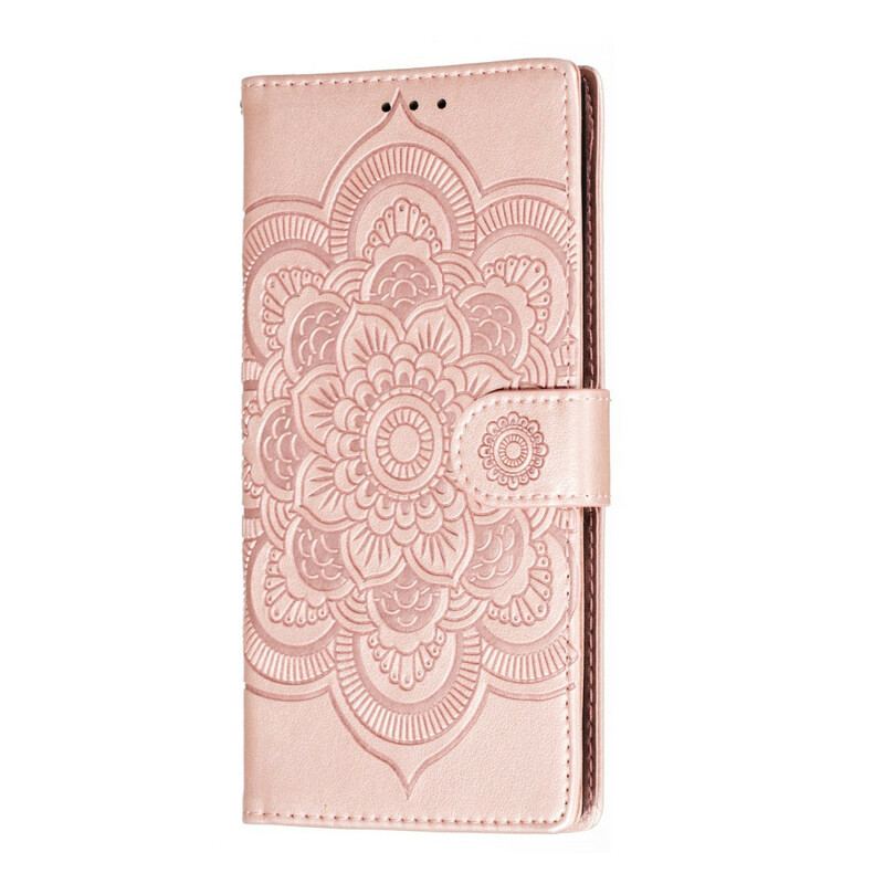 Capa Em Pele Para Samsung Galaxy Note 10 Plus Mandala Completa