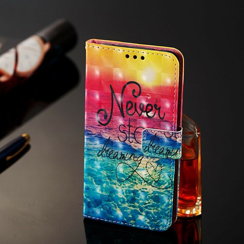 Capa Em Pele Para Samsung Galaxy Note 10 Plus Nunca Pare De Sonhar