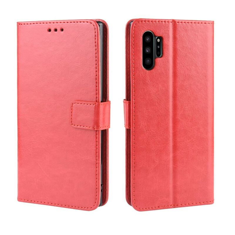 Capa Flip Para Samsung Galaxy Note 10 Plus Couro Falso Chamativo