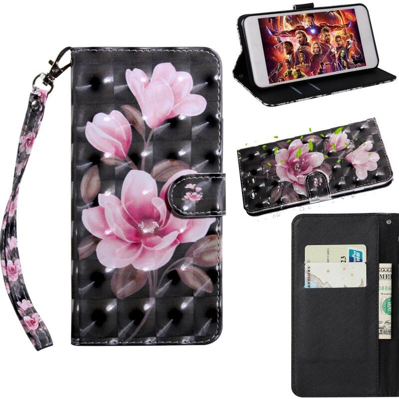 Capa Flip Para Samsung Galaxy Note 10 Plus Flores Em Flor