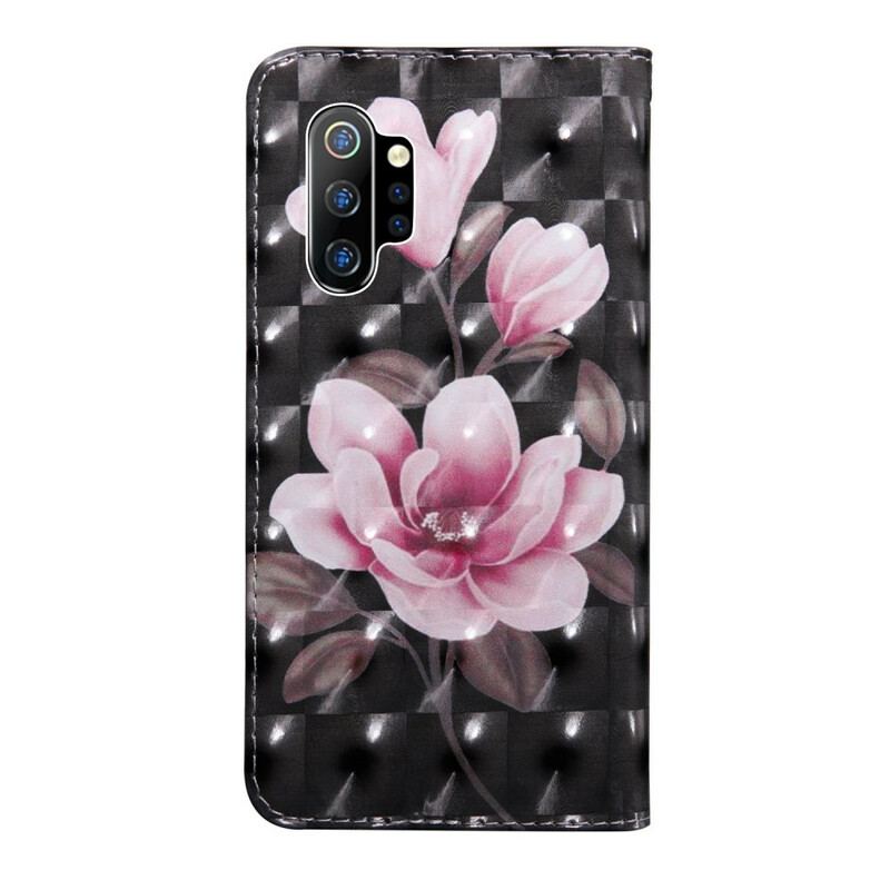 Capa Flip Para Samsung Galaxy Note 10 Plus Flores Em Flor