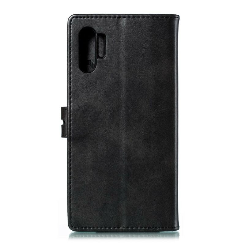 Capa Flip Para Samsung Galaxy Note 10 Plus Gatinho De Couro Falso