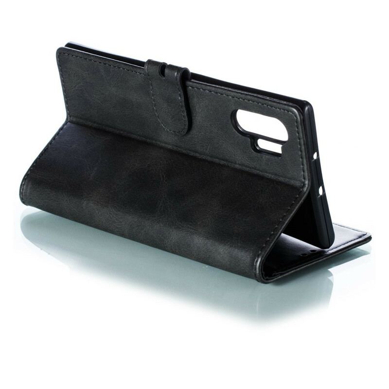 Capa Flip Para Samsung Galaxy Note 10 Plus Gatinho De Couro Falso