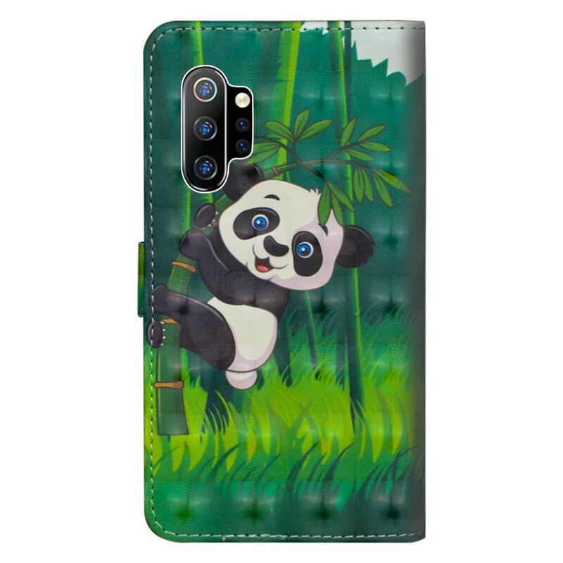 Capa Flip Para Samsung Galaxy Note 10 Plus Panda E Bambu