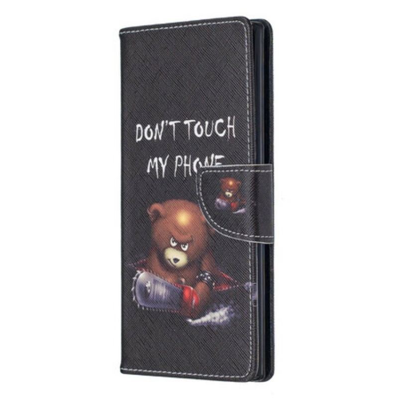 Capa Flip Para Samsung Galaxy Note 10 Plus Urso Perigoso