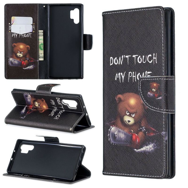 Capa Flip Para Samsung Galaxy Note 10 Plus Urso Perigoso